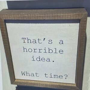 Rustic Brown and White Wall Decor Sign